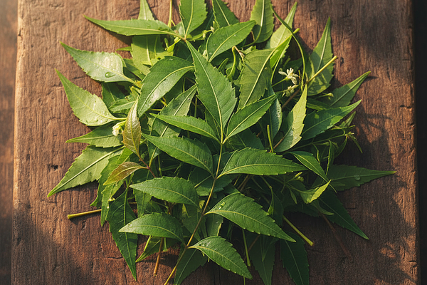 Neem leaves - Purifies blood (rakta shodhana), mild hypoglycemic