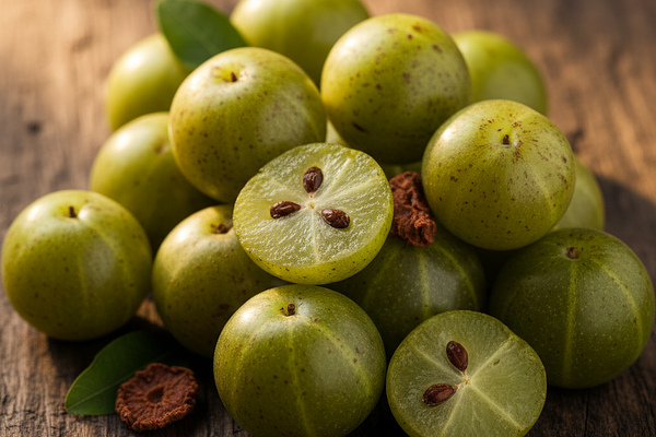 Indian gooseberry (amla) - High vitamin C, supports pancreatic beta cells