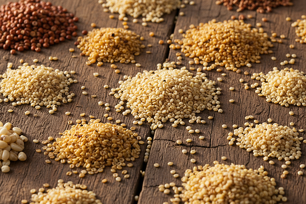 Other millets: kodo, little, proso - Rotate for variety