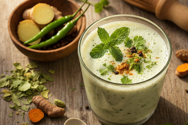 Herbal buttermilk - Probiotic, aids digestion