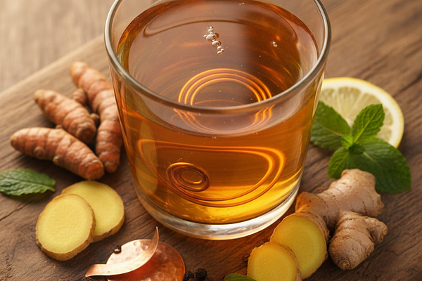 Copper-infused warm water - Anti-inflammatory, alkalizing