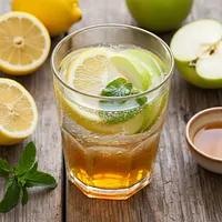 Lemon water with apple cider vinegar