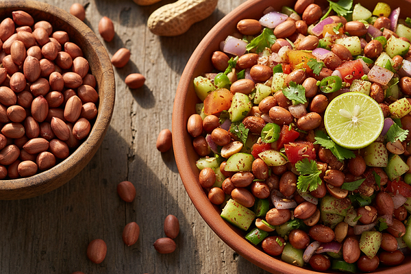 Peanuts and peanut chat - Healthy fats, protein, filling