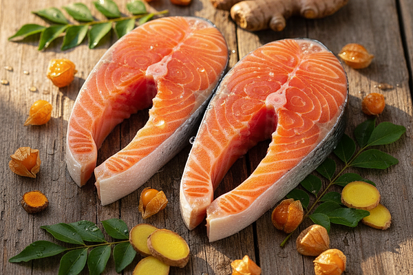 Wild-caught salmon - Omega-3 EPA/DHA, mood stabilizing