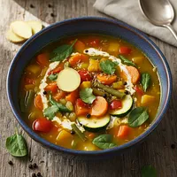 Vegetable soup with ginger