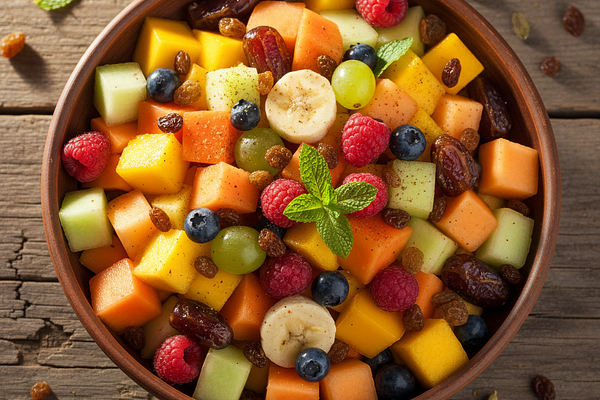 Fresh fruit salad - madhura rasa, natural sugars