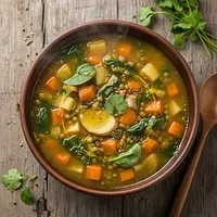 Warm vegetable soup