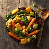 Cooked vegetables with ghee