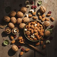 Walnuts and almonds
