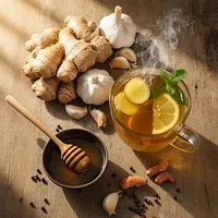 Garlic and ginger tea
