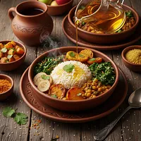 Warm sesame oil with meals