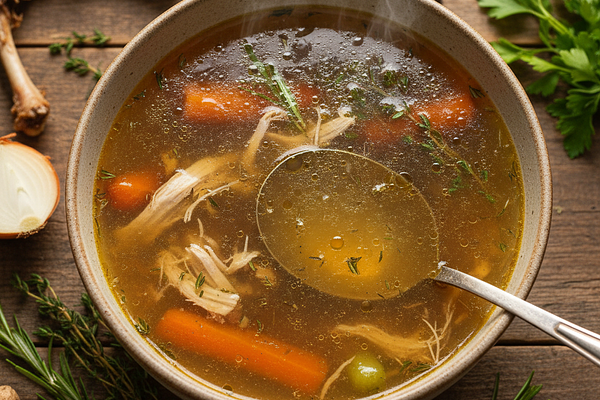 Chicken bone broth - Rich in collagen, glucosamine, chondroitin