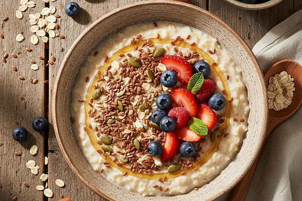 Oatmeal with flaxseeds