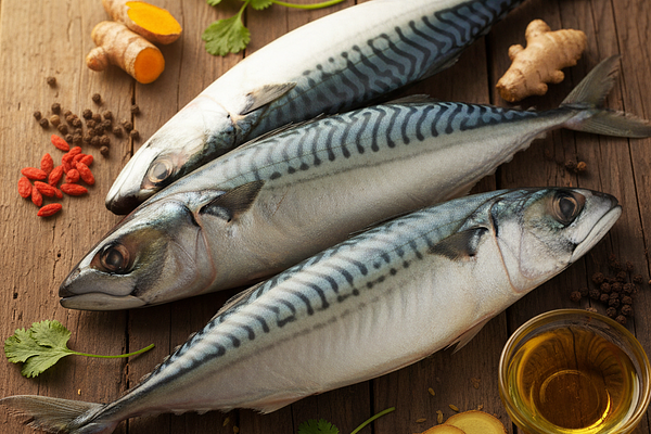 Mackerel - High omega-3, supports cardiovascular health