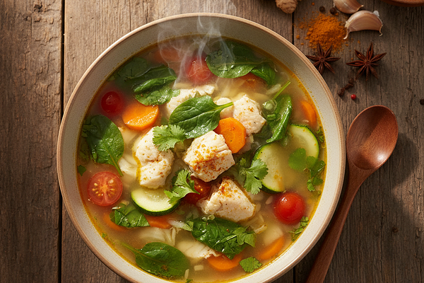 Light fish soup with vegetables - Warming, nourishing