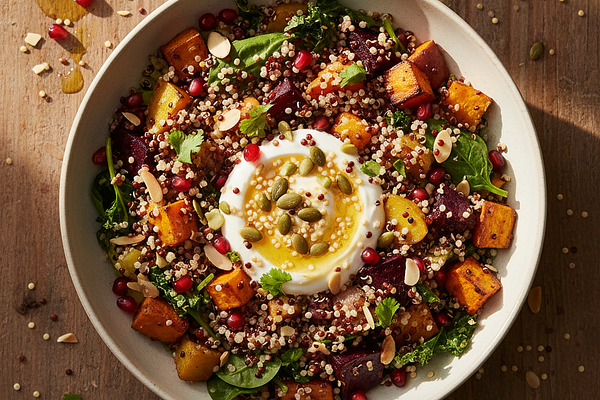 Whole grain quinoa bowl