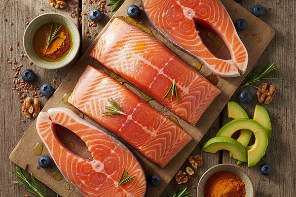 Wild-caught salmon - Omega-3 DHA for brain health