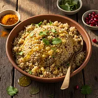 Cooked grains with ghee