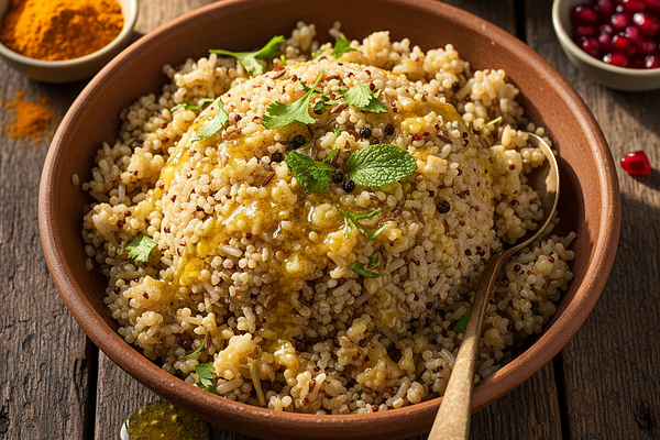 Cooked grains with ghee