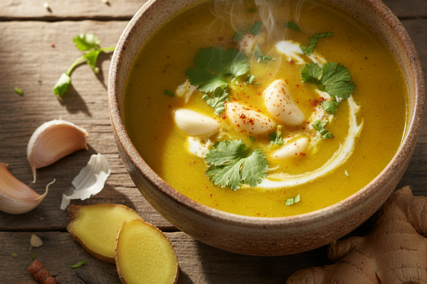 Garlic and ginger soup