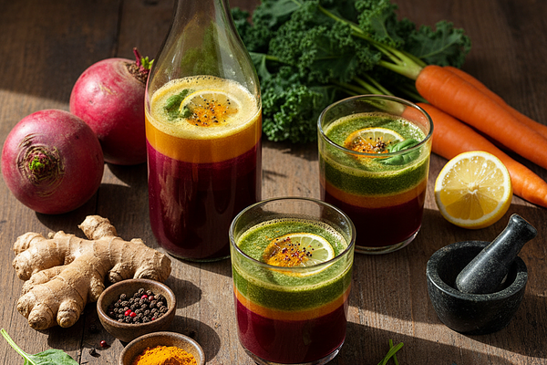 Fresh vegetable juice