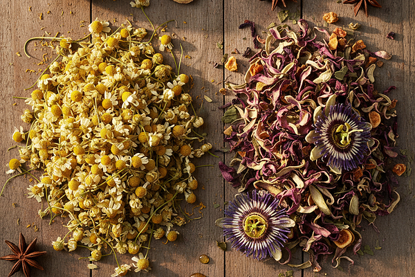 Herbal teas (chamomile, passionflower)