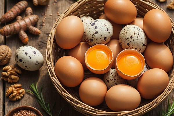 Eggs (omega-3 enriched) - Moderate consumption, nutrient-dense