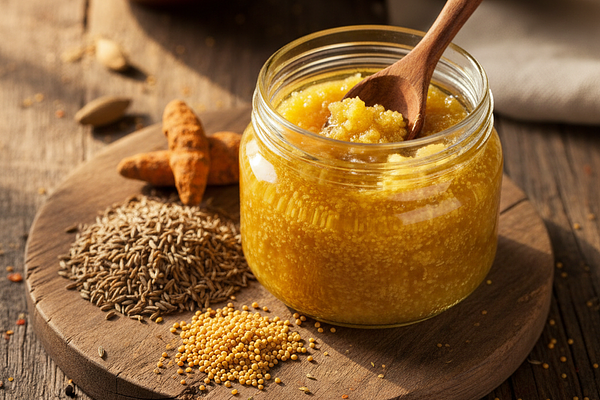 Ghee with grains