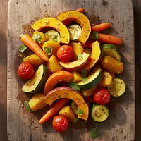 Cooked vegetables without skins