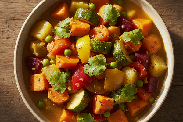 Soft cooked vegetables