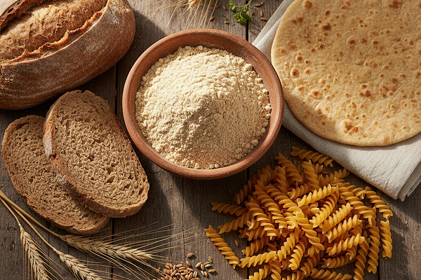 All wheat products - Atta, whole wheat bread, chapati, pasta