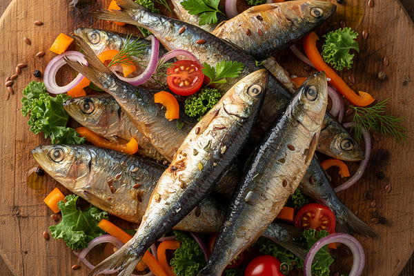 Sardines with bones - High calcium, vitamin D, omega-3