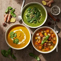 Light vegetable soups