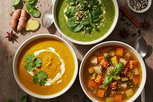 Light vegetable soups