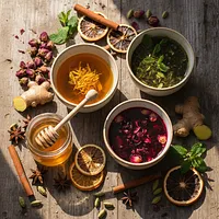 Herbal teas with honey