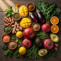 Fresh fruits and vegetables