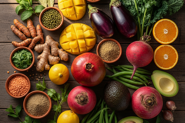 Fresh fruits and vegetables