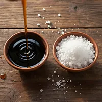 Soy sauce and table salt