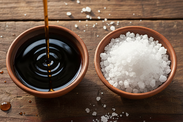 Soy sauce and table salt - lavana rasa
