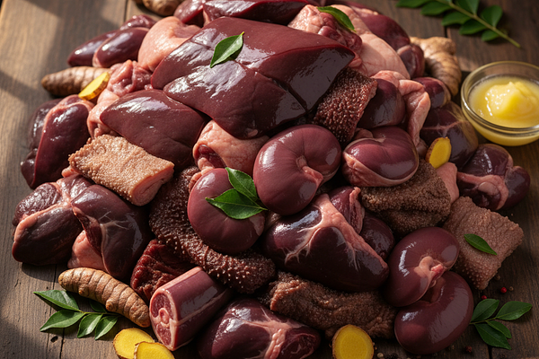 Organ meats in excess - Very heavy, guru guna