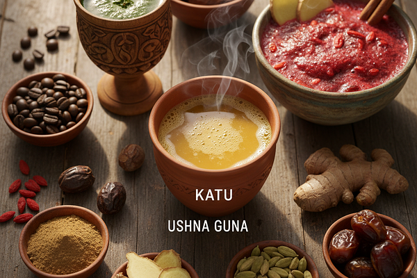 Caffeine and energy drinks - katu, ushna guna aggravates vata