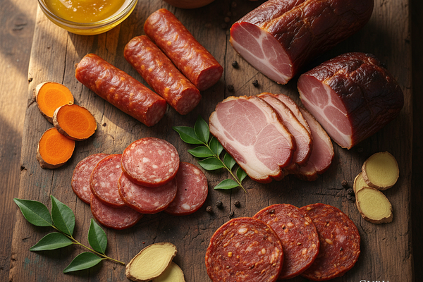 Processed meats - guru, ushna guna