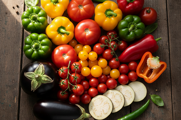 Nightshades (tomatoes, peppers, eggplant)