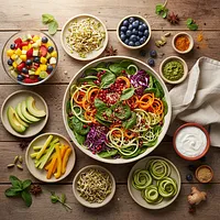Cold raw foods and salads