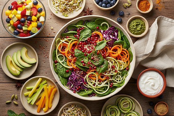 Cold raw foods and salads