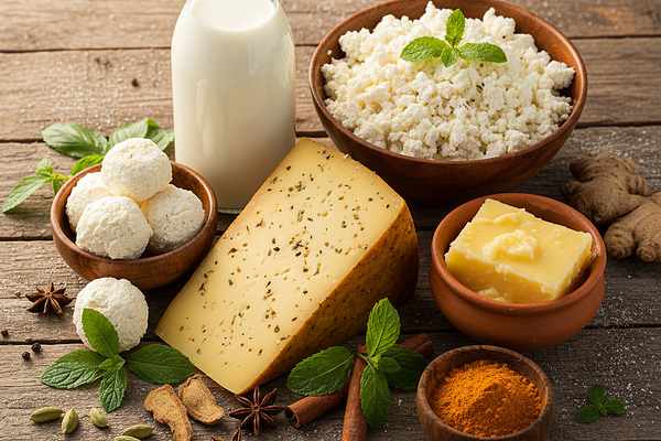 Dairy products (milk, cheese)