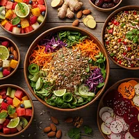 Cold salads and raw foods