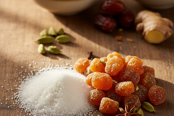 Refined sugar and candy - guru, madhura rasa causes energy crashes