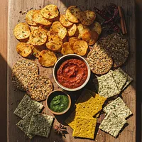 Potato chips and crackers