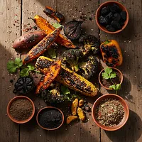 Charred or burnt foods